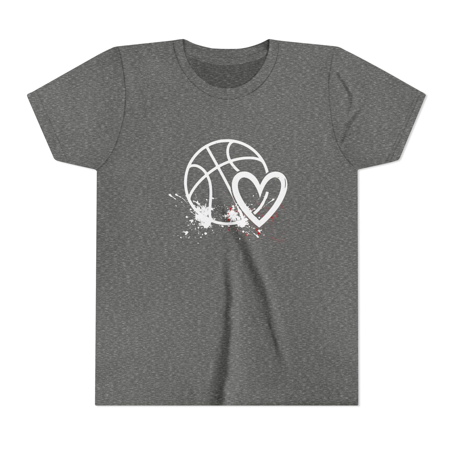 Basketball Is Her Heartbeat Youth Short Sleeve Tee