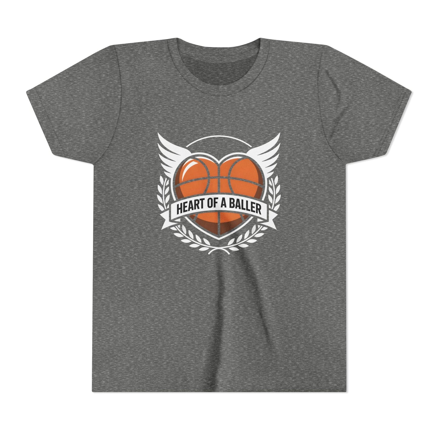 Heart Of A Baller-Basketball Youth Short Sleeve Tee