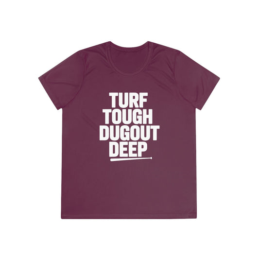 Turf Tough, Dugout Deep Ladies Moisture Wicking Tee