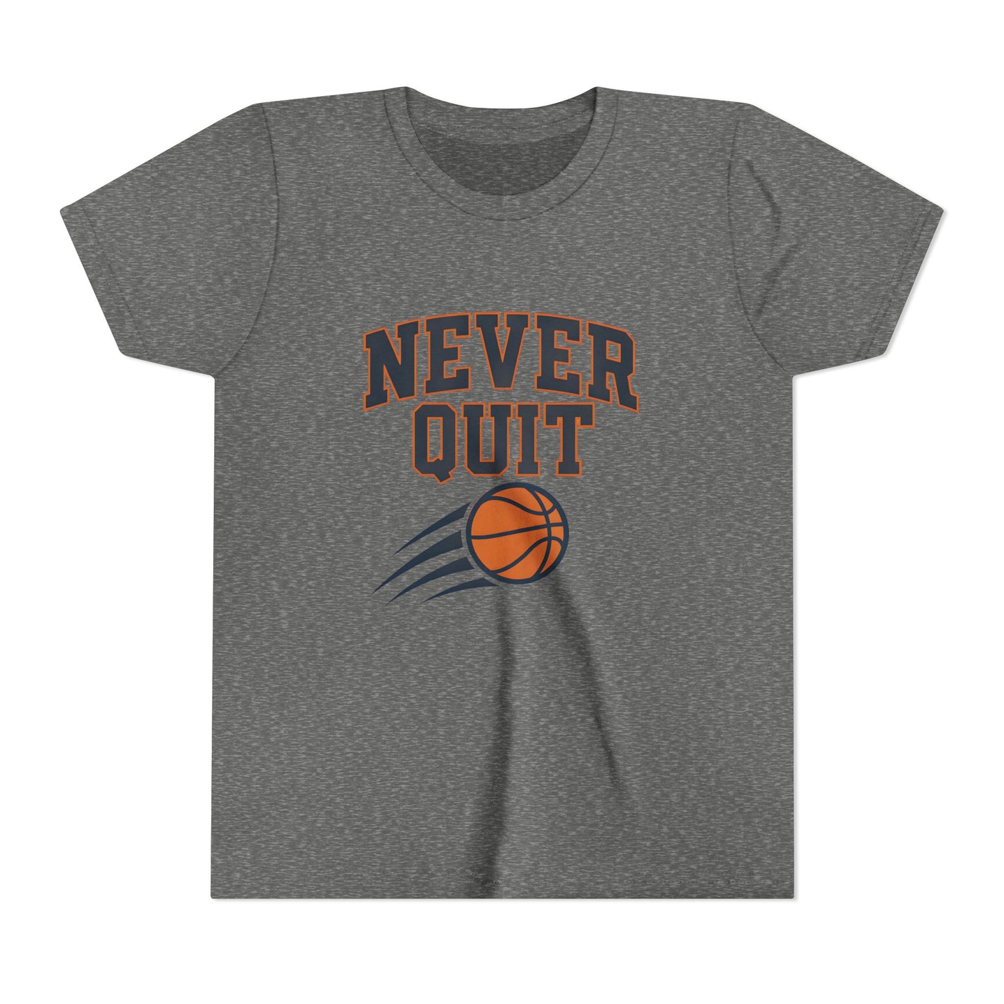 Never Quit Basketball Youth Short Sleeve Tee