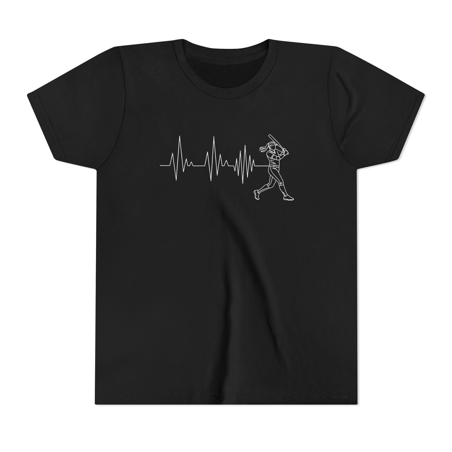 Softball Heartbeat Youth Short Sleeve Tee