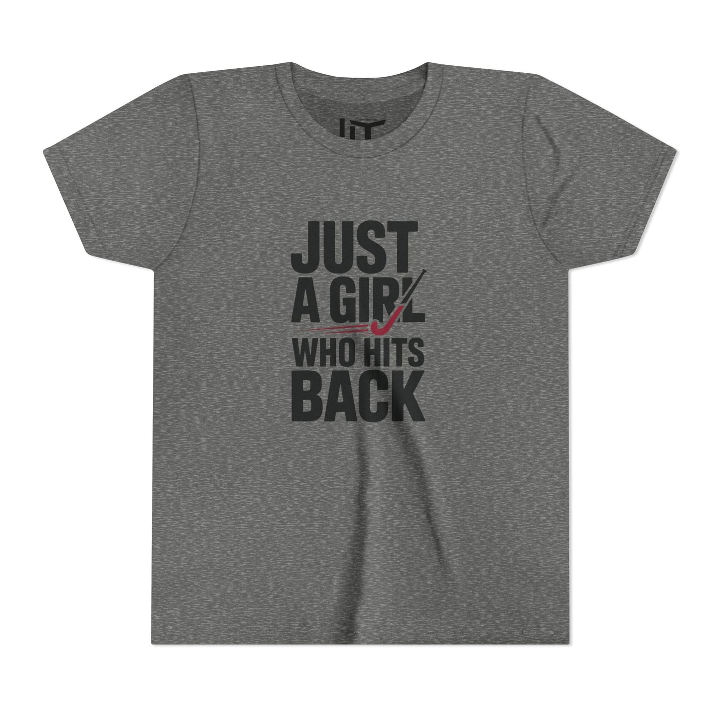 Just A Girl Who Hits Back  Youth Short Sleeve Tee