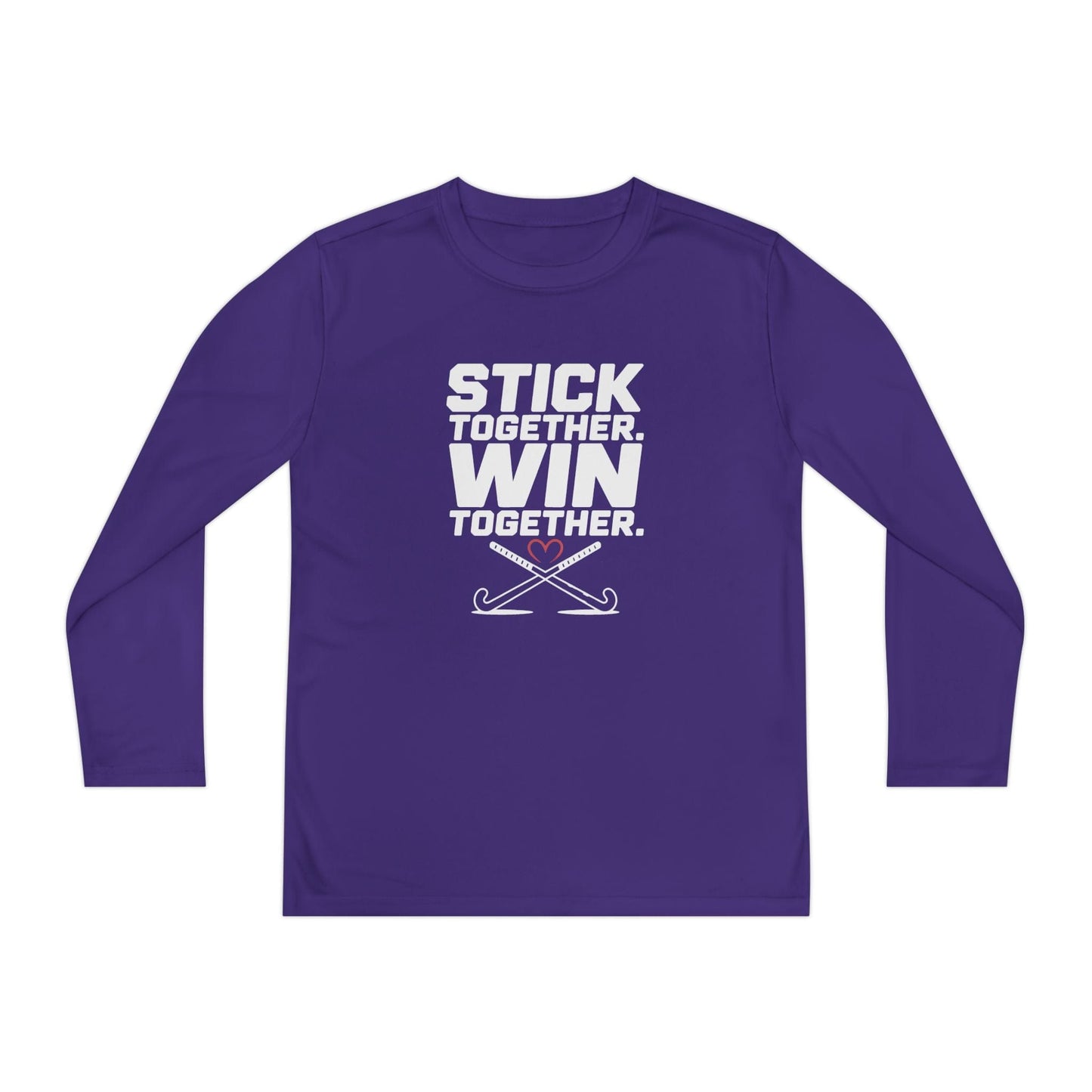 Stick Together. Win Together  Youth Long Sleeve Competitor Tee