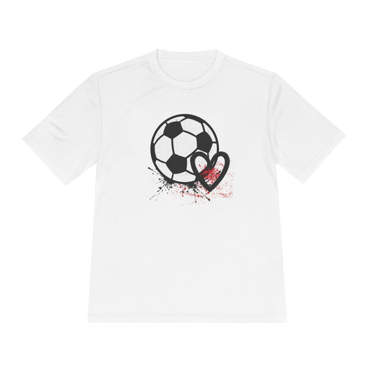 Soccer Is Her Heartbeat  Unisex Moisture Wicking Tee