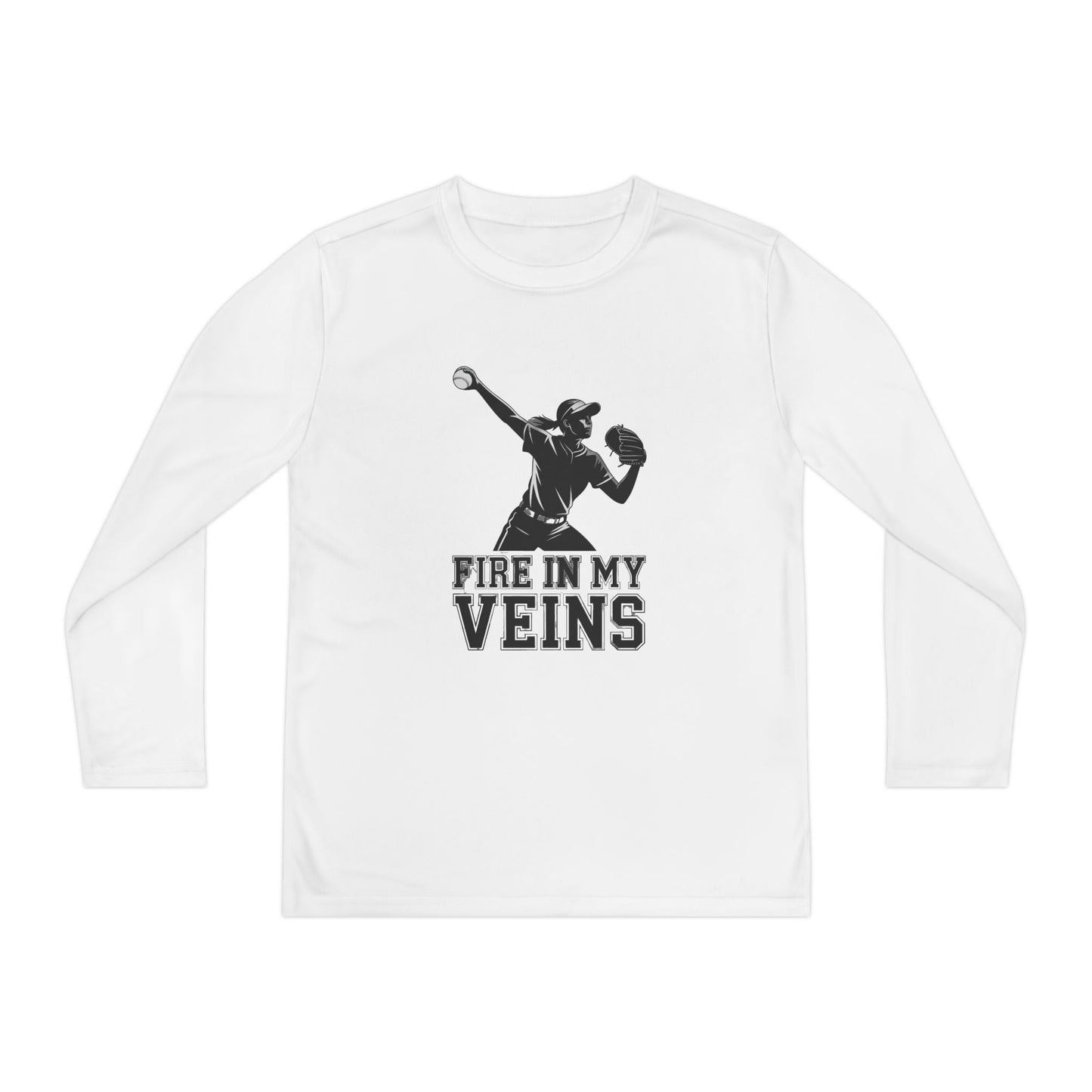 Fire In My Veins Youth Long Sleeve Competitor Tee