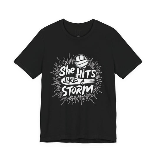 She Hits Like A Storm T-Shirt