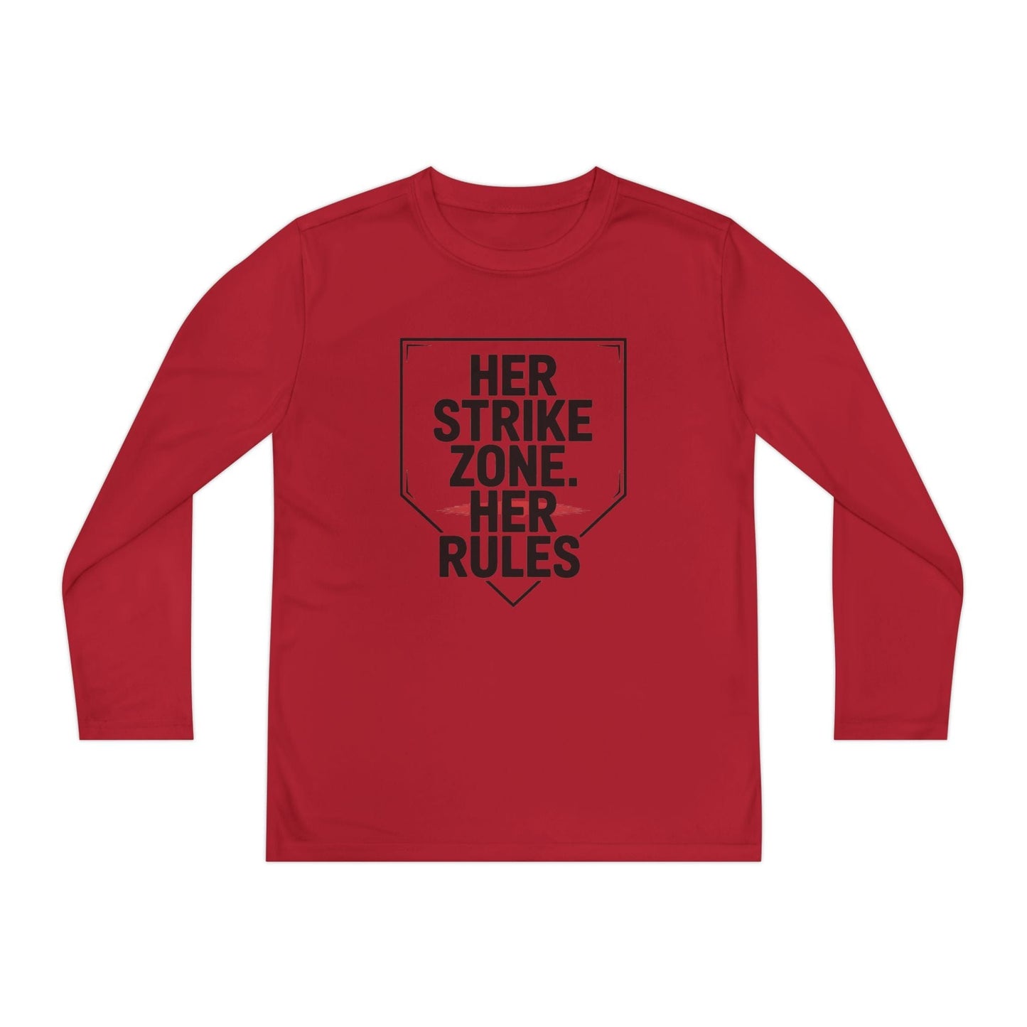 Her Strike Zone, Her Rules Youth Long Sleeve Competitor Tee