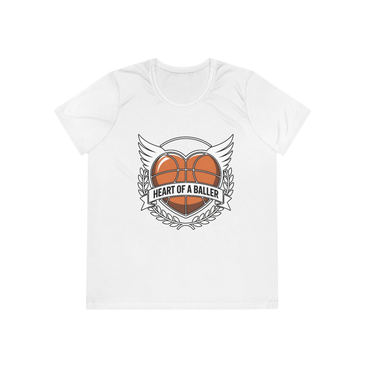 Heart Of A Baller-Basketball Ladies Competitor Tee
