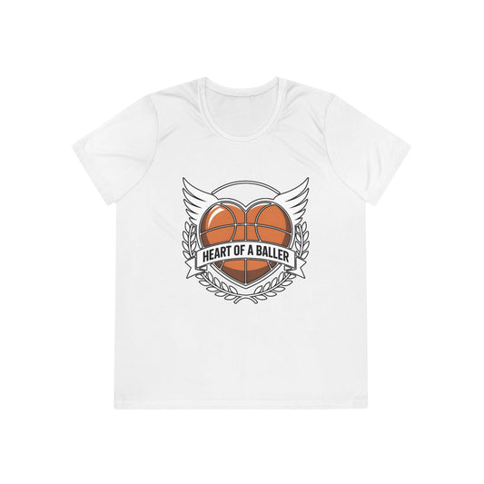 Heart Of A Baller-Basketball Ladies Competitor Tee