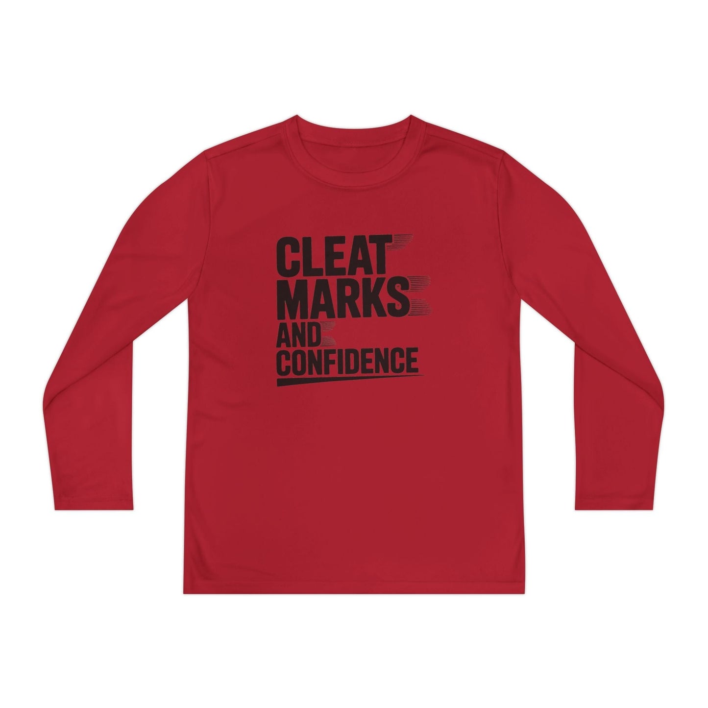 Cleat Marks And Confidence Youth Long Sleeve Competitor Tee