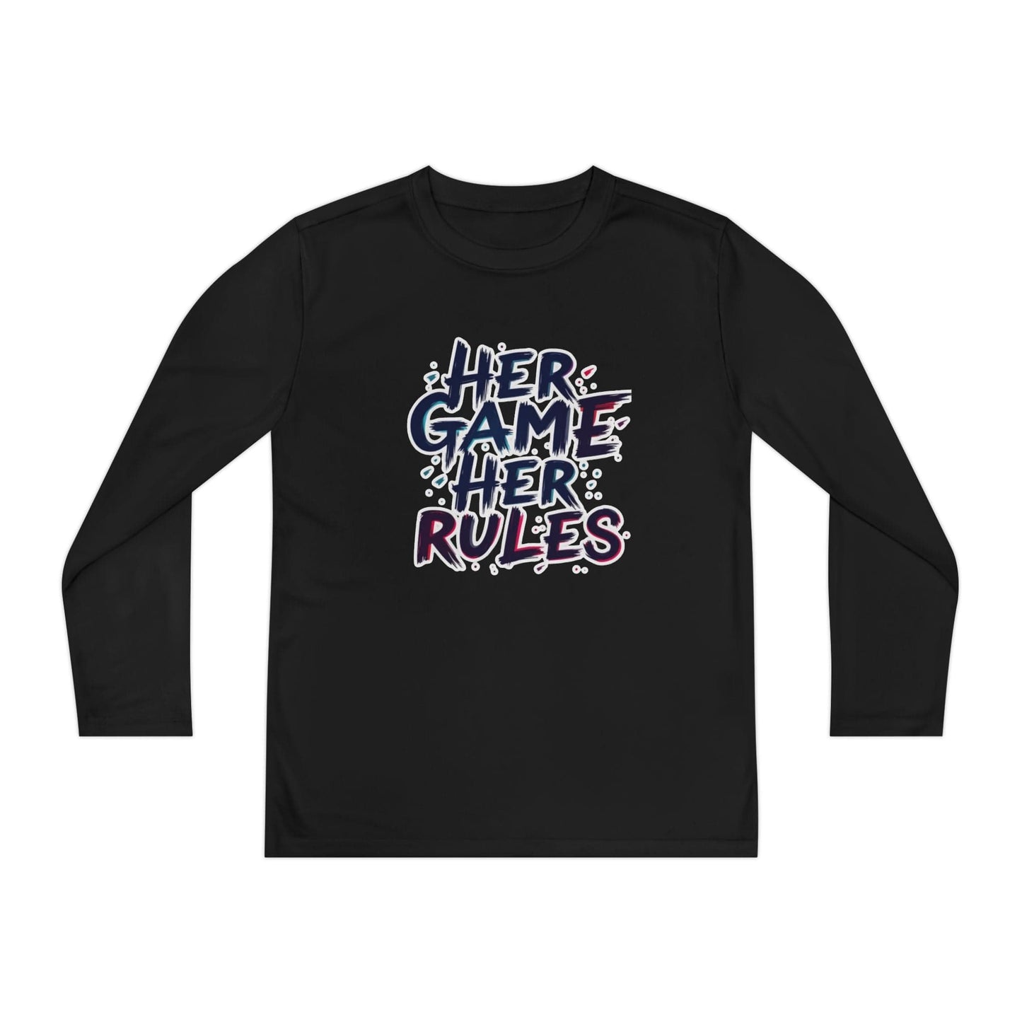 Her Game, Her Rules Youth Long Sleeve Competitor Tee