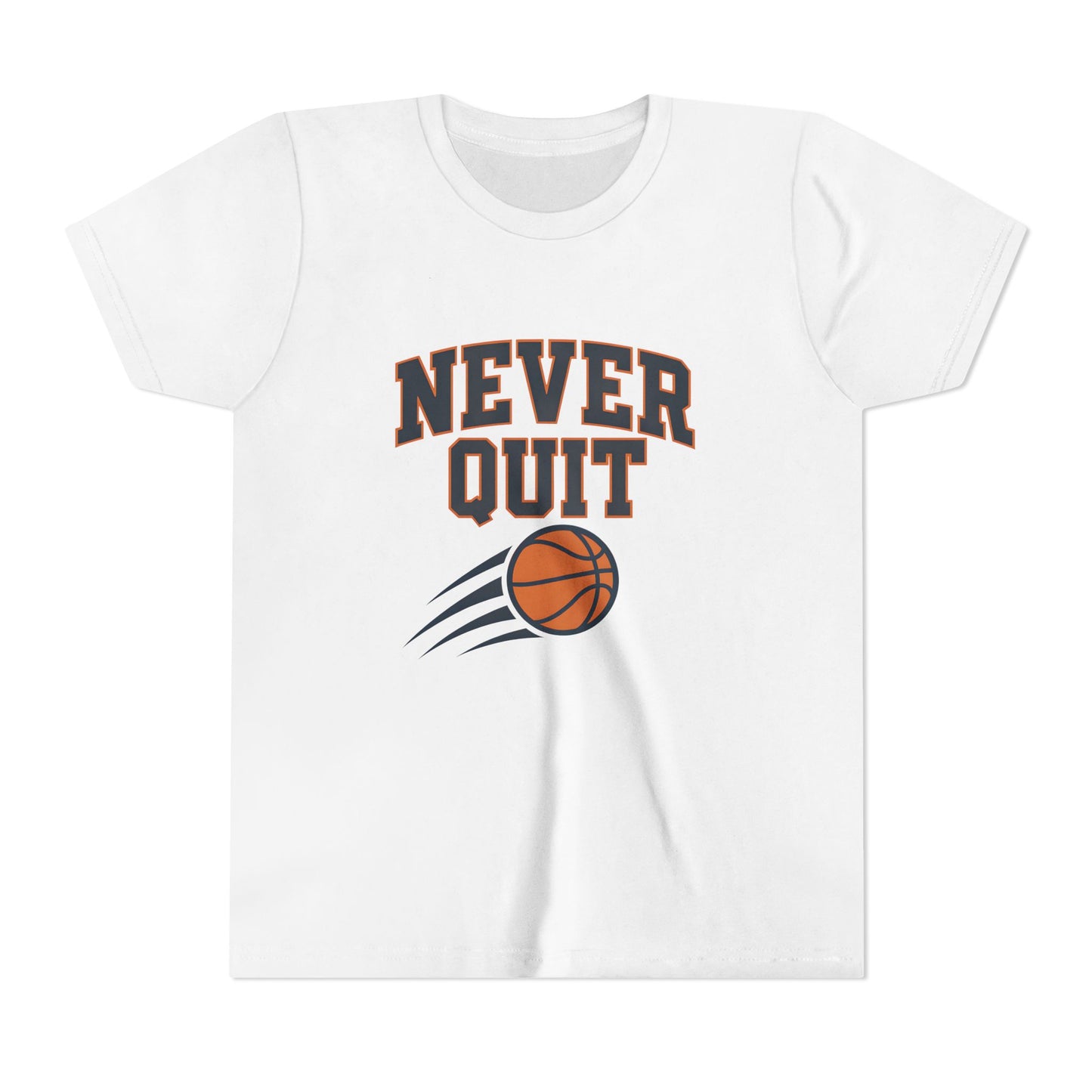 Never Quit Basketball Youth Short Sleeve Tee