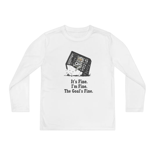 It's Fine, Soccer Youth Long Sleeve Competitor Tee