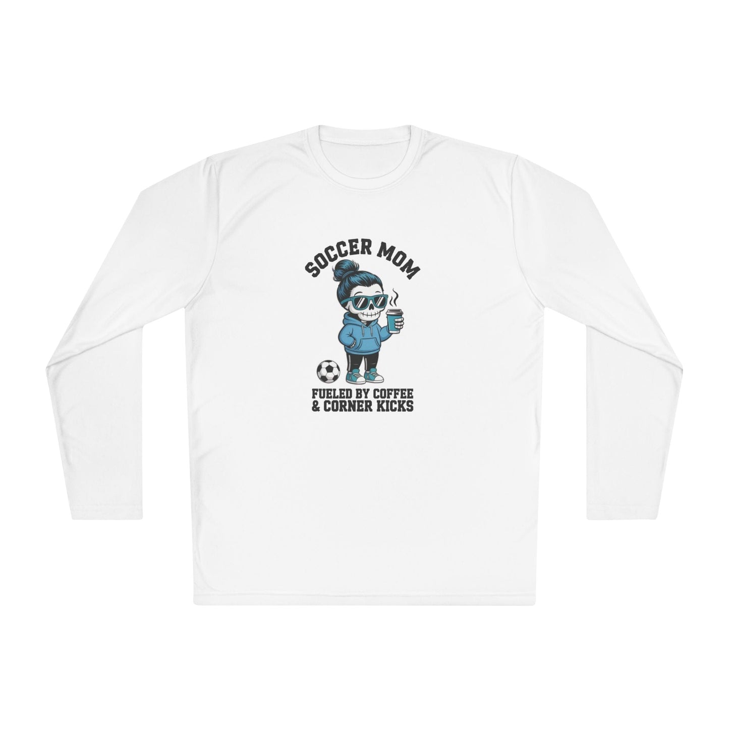 Coffee And Corner Kicks Mom Lightweight Long Sleeve Tee