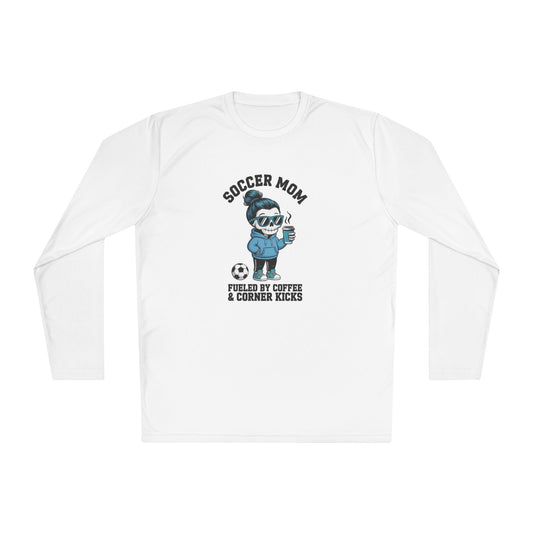 Coffee And Corner Kicks Mom Lightweight Long Sleeve Tee
