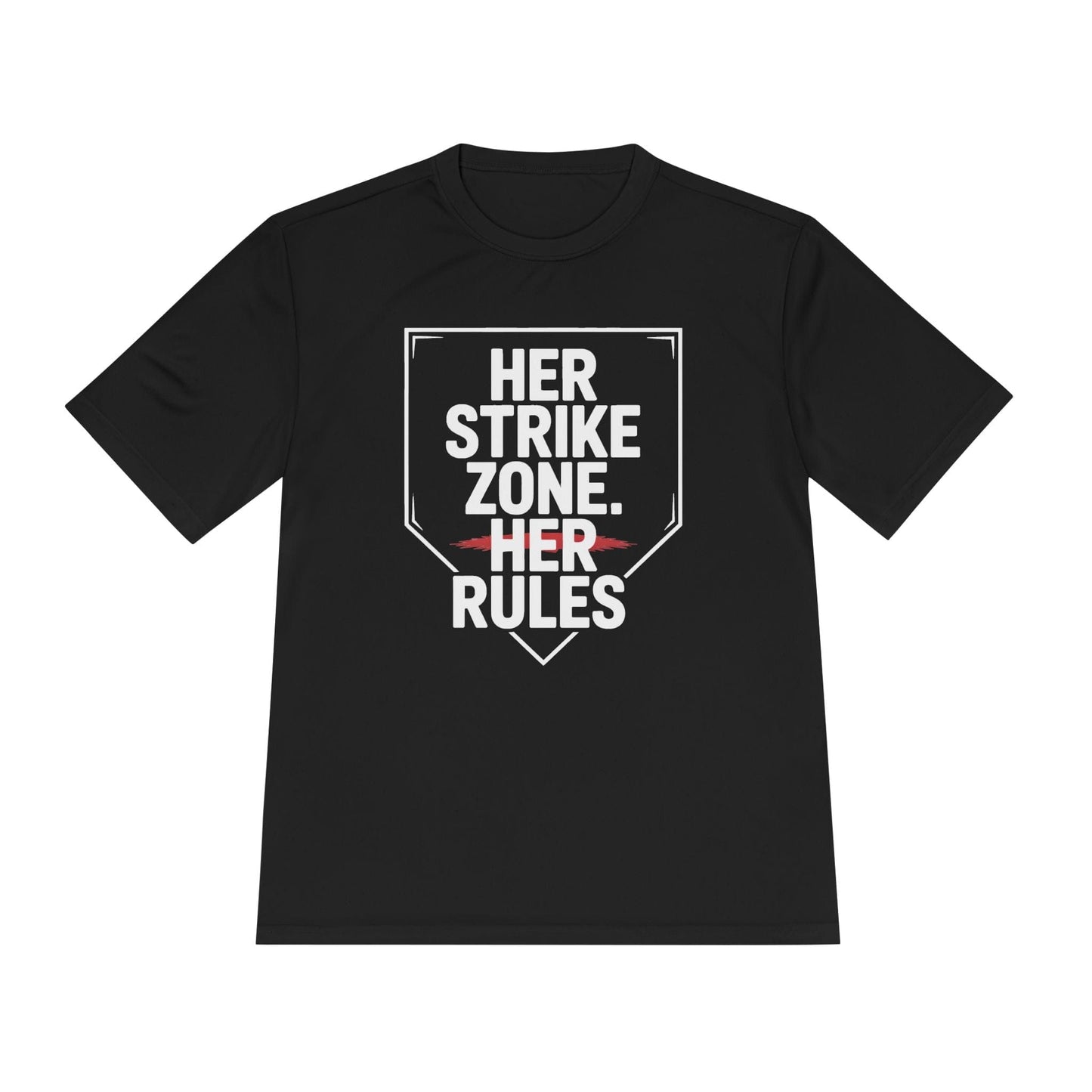 Her Strike Zone, Her Rules Unisex Moisture Wicking Tee