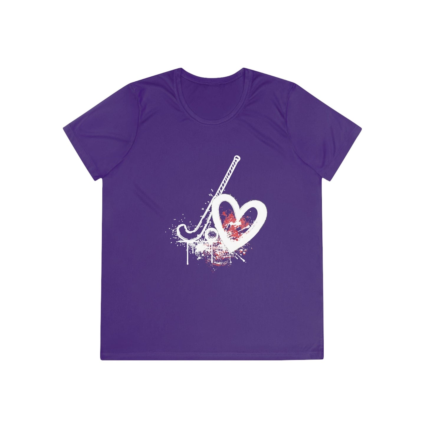 Field Hockey Is Her Heartbeat Ladies Moisture Wicking Tee