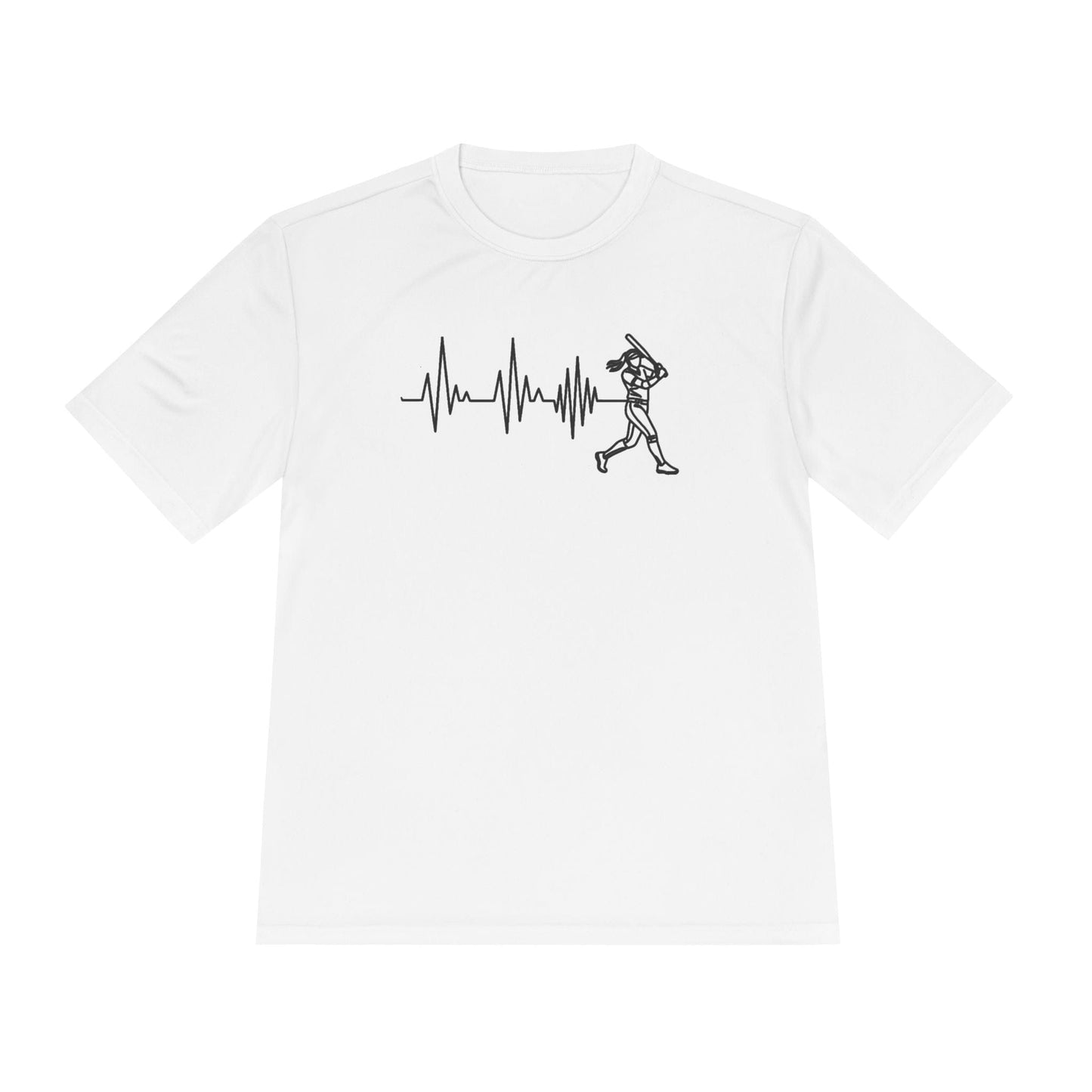 Softball Heartbeat  Unisex Moisture Wicking Tee