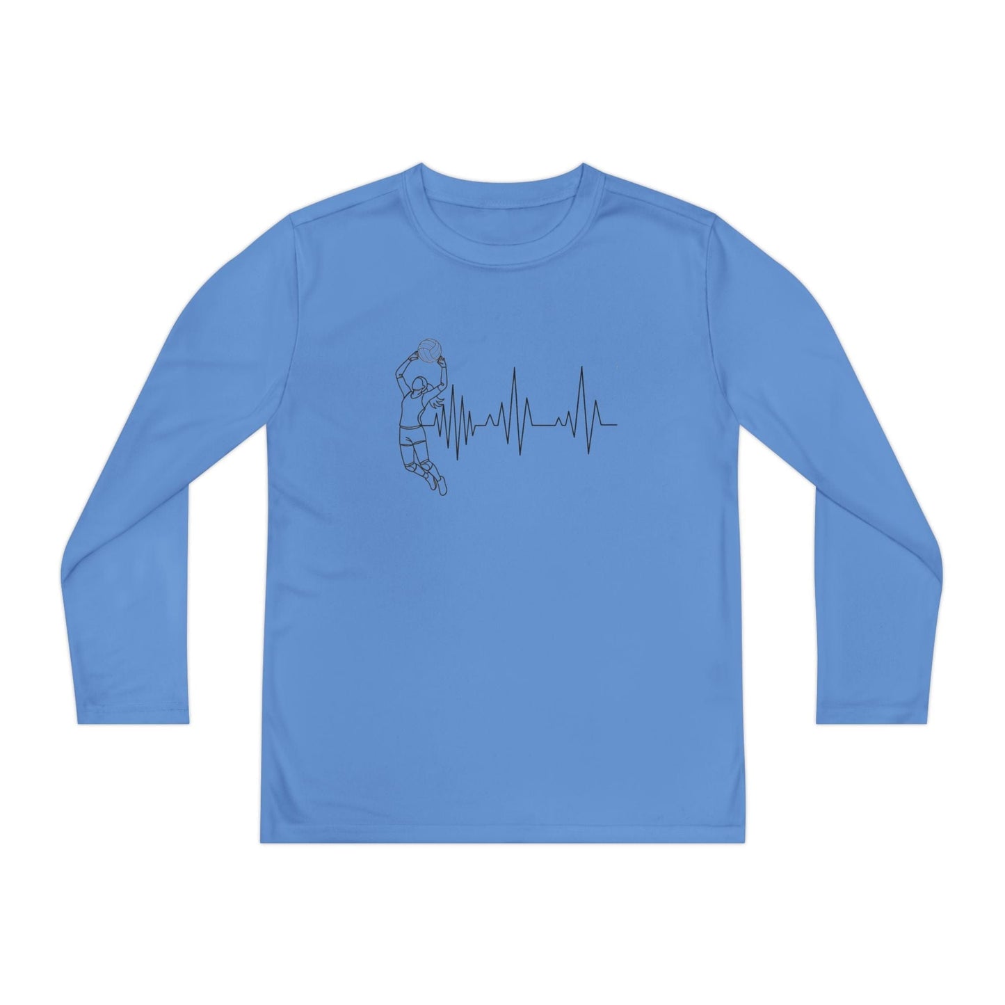 Volleyball Heartbeat Youth Long Sleeve Competitor Tee