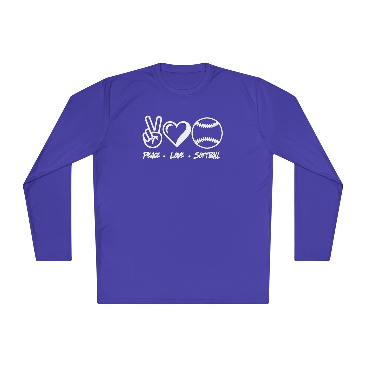 Peace • Love • Softball Lightweight Long Sleeve Tee