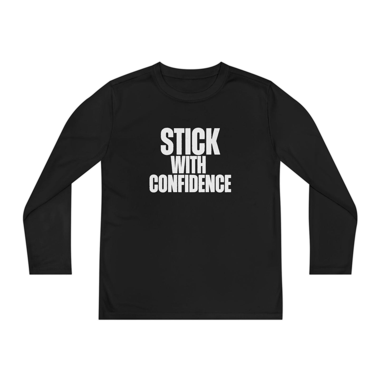 Stick With Confidence Youth Long Sleeve Competitor Tee