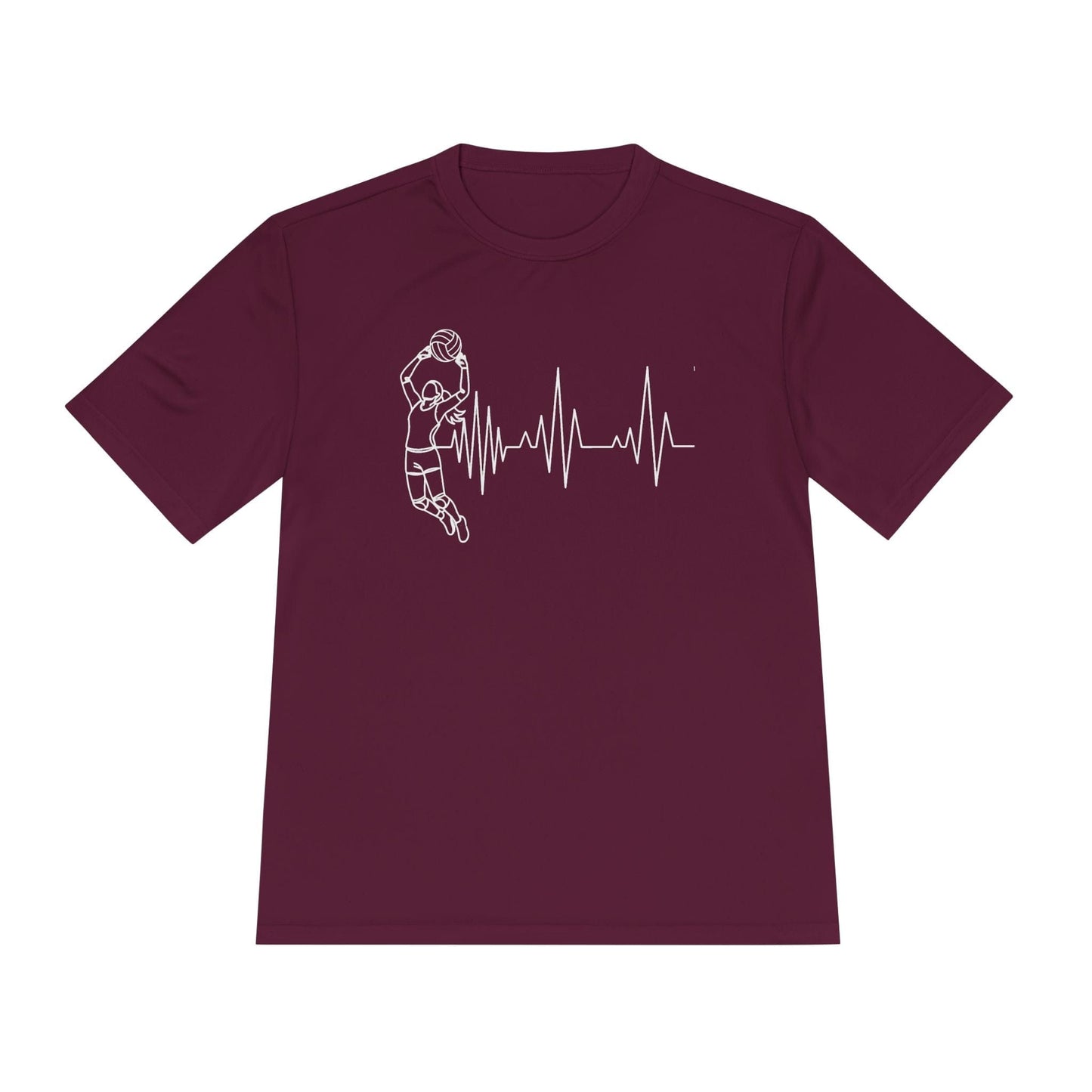 Volleyball Heartbeat Unisex Moisture Wicking Tee