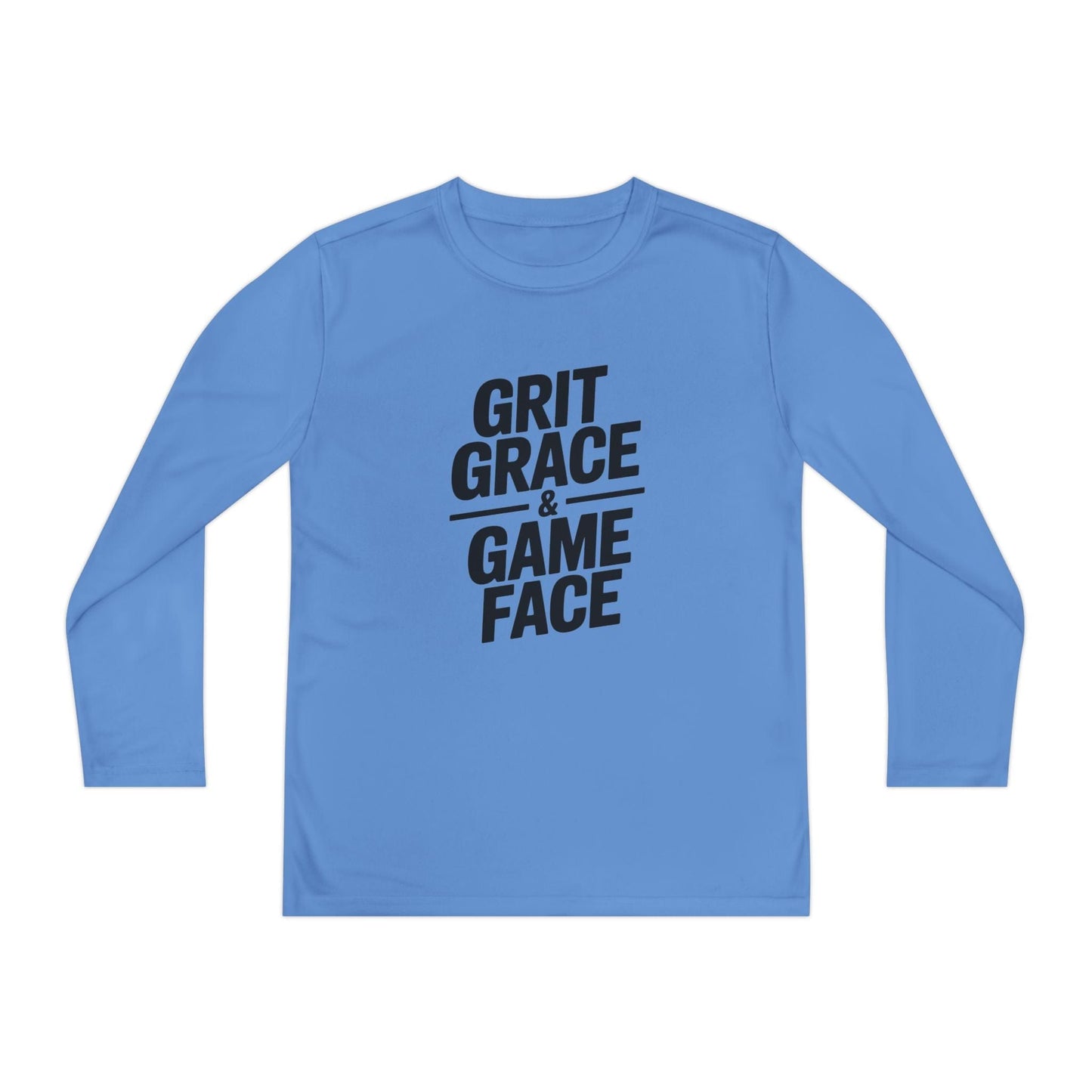 Grit, Grace, And Game Face Youth Long Sleeve Competitor Tee