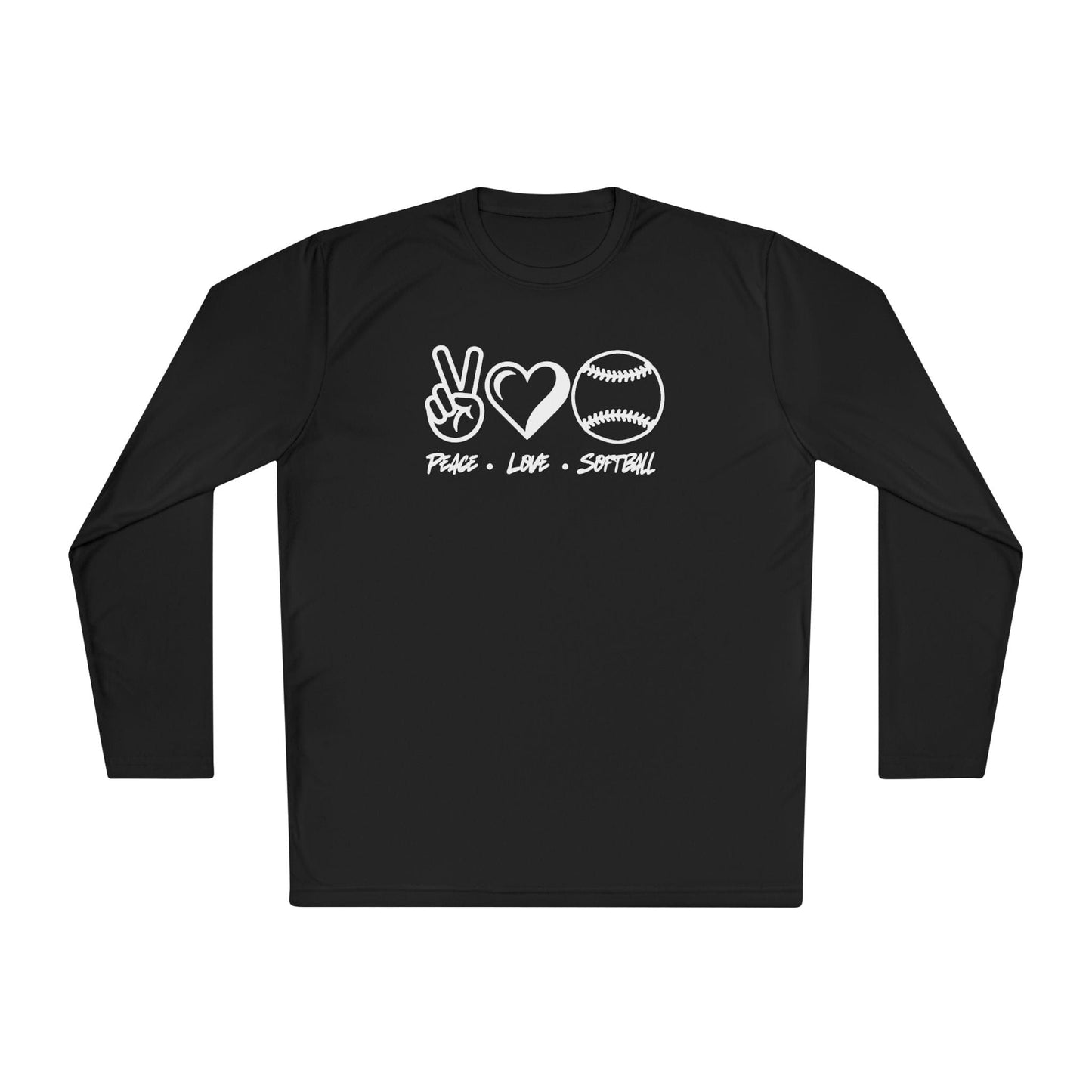 Peace • Love • Softball Lightweight Long Sleeve Tee