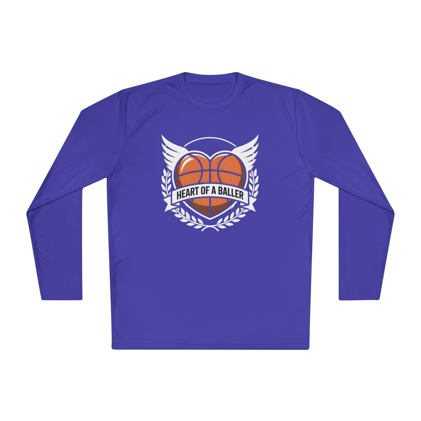 Heart Of A Baller-Basketball  Unisex Lightweight Long Sleeve Tee