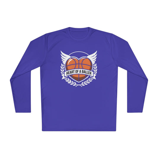 Heart Of A Baller-Basketball  Unisex Lightweight Long Sleeve Tee