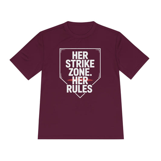 Her Strike Zone, Her Rules Unisex Moisture Wicking Tee