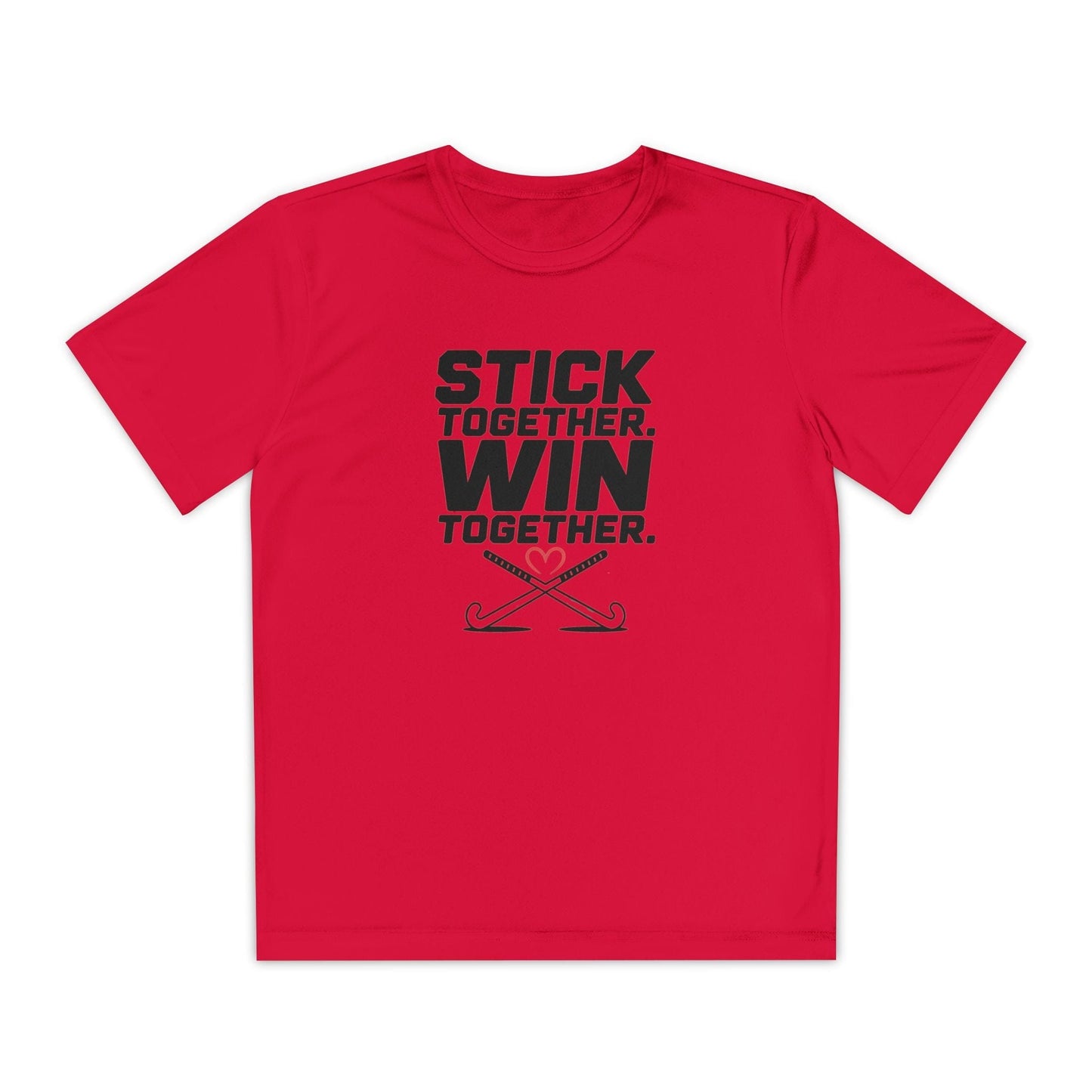 Stick Together. Win Together  Youth Moisture Wicking Tee