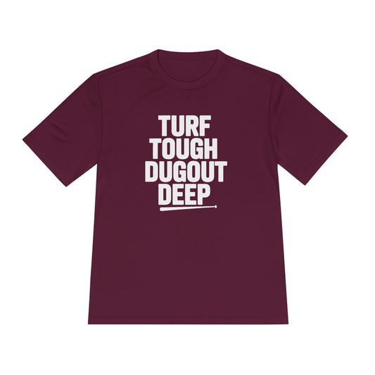 Turf Tough, Dugout Deep Unisex Moisture Wicking Tee