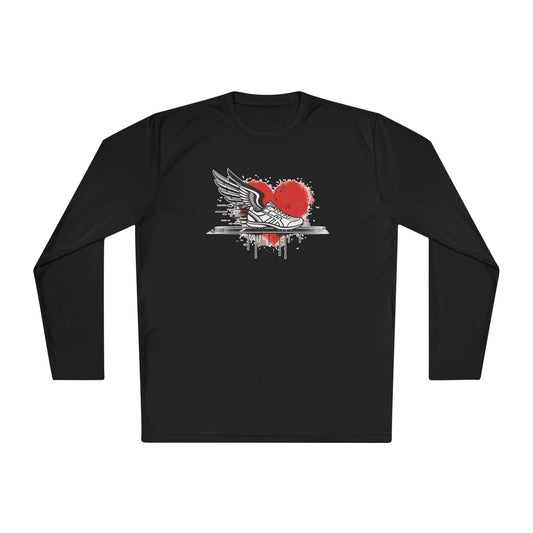 Running Is Her Heartbeat Lightweight Long Sleeve Tee