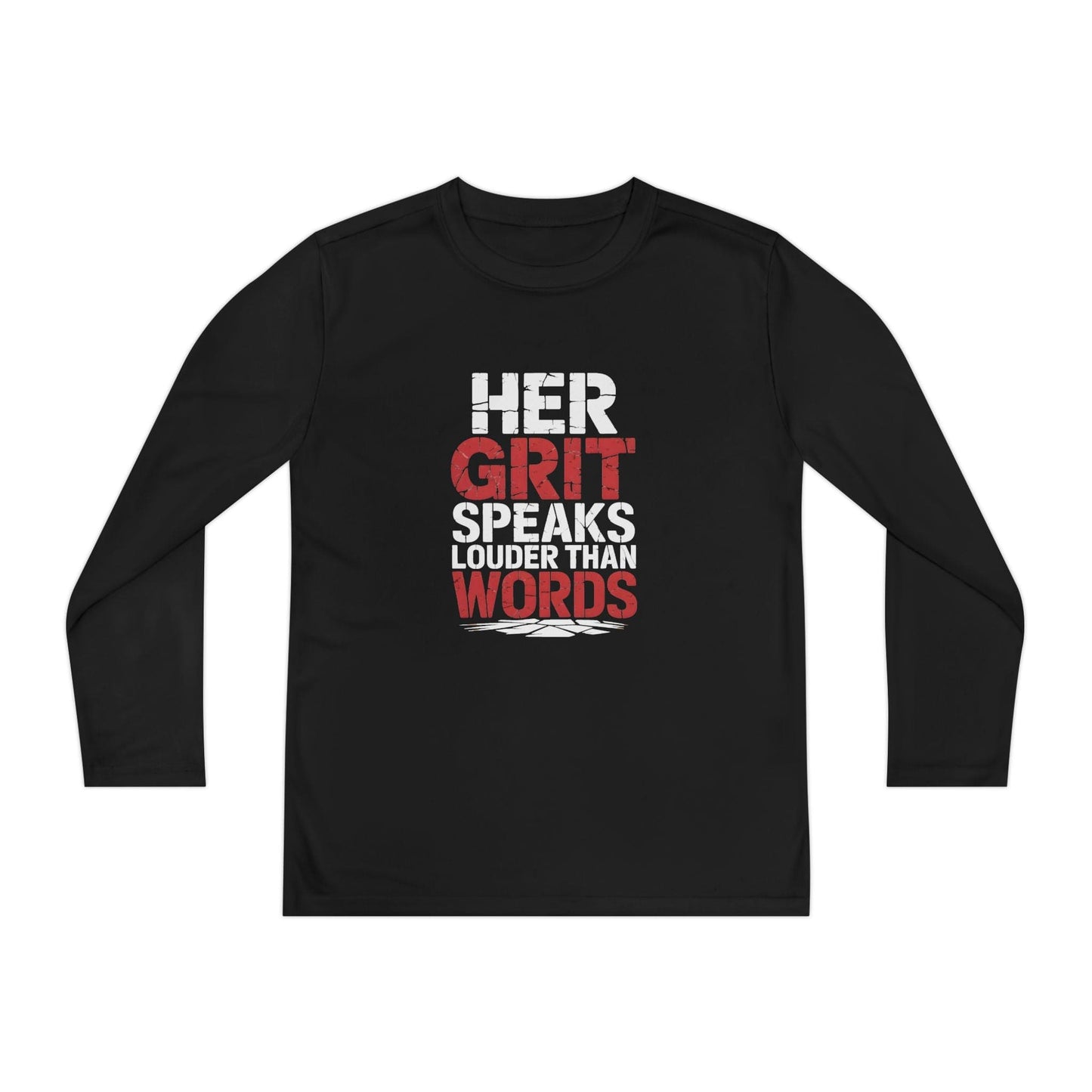 Grit Over Words Youth Long Sleeve Competitor Tee