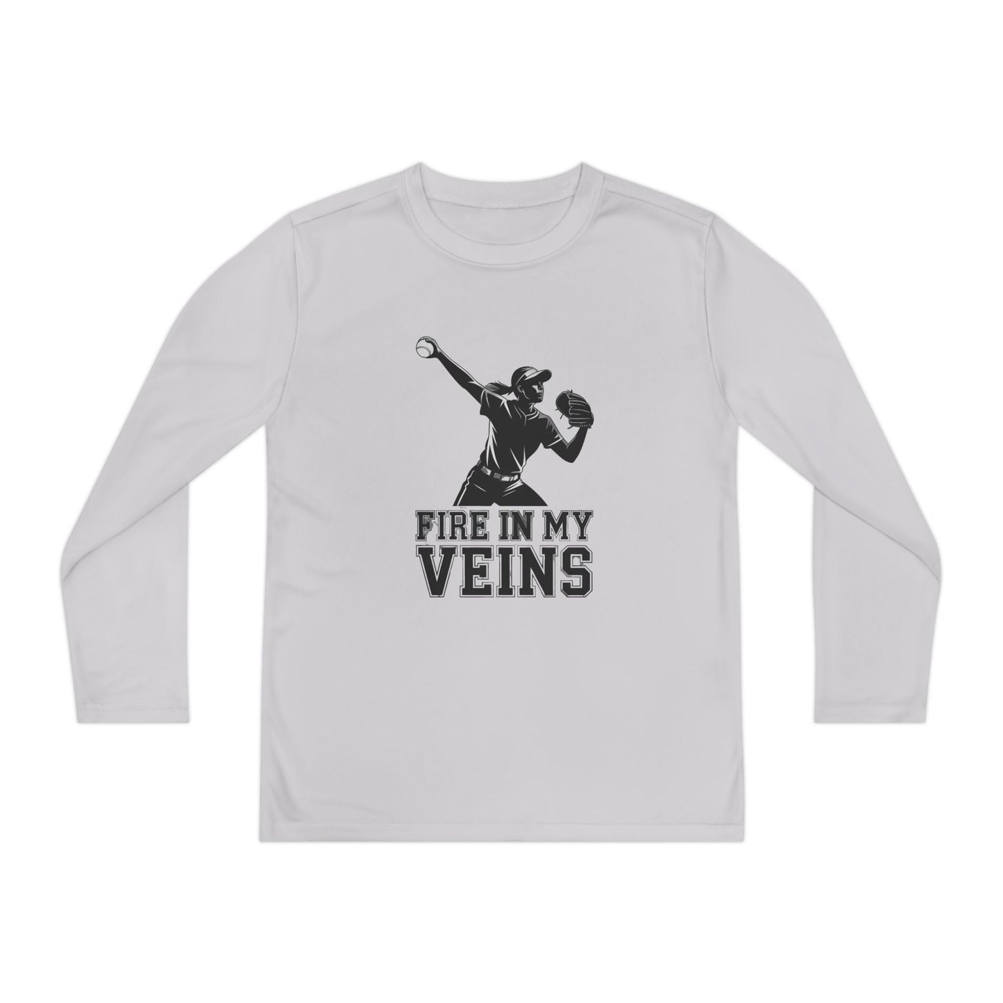 Fire In My Veins Youth Long Sleeve Competitor Tee