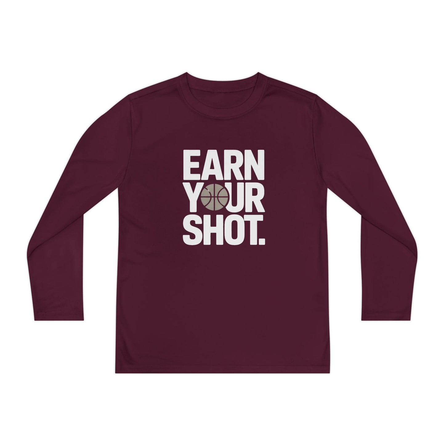 Earn Your Shot Youth Long Sleeve Competitor Tee