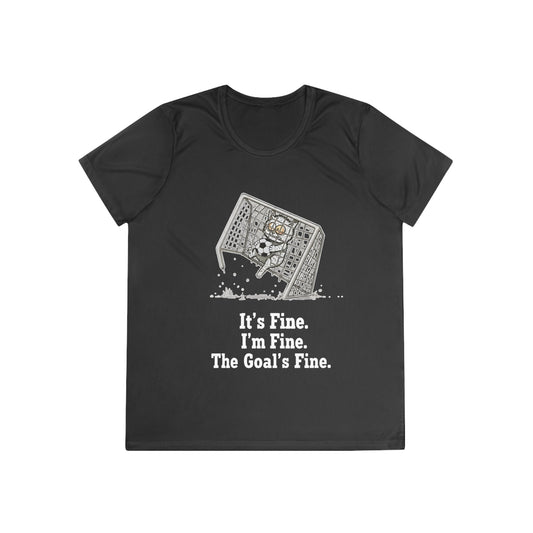 It's Fine, Soccer Ladies Moisture Wicking Tee