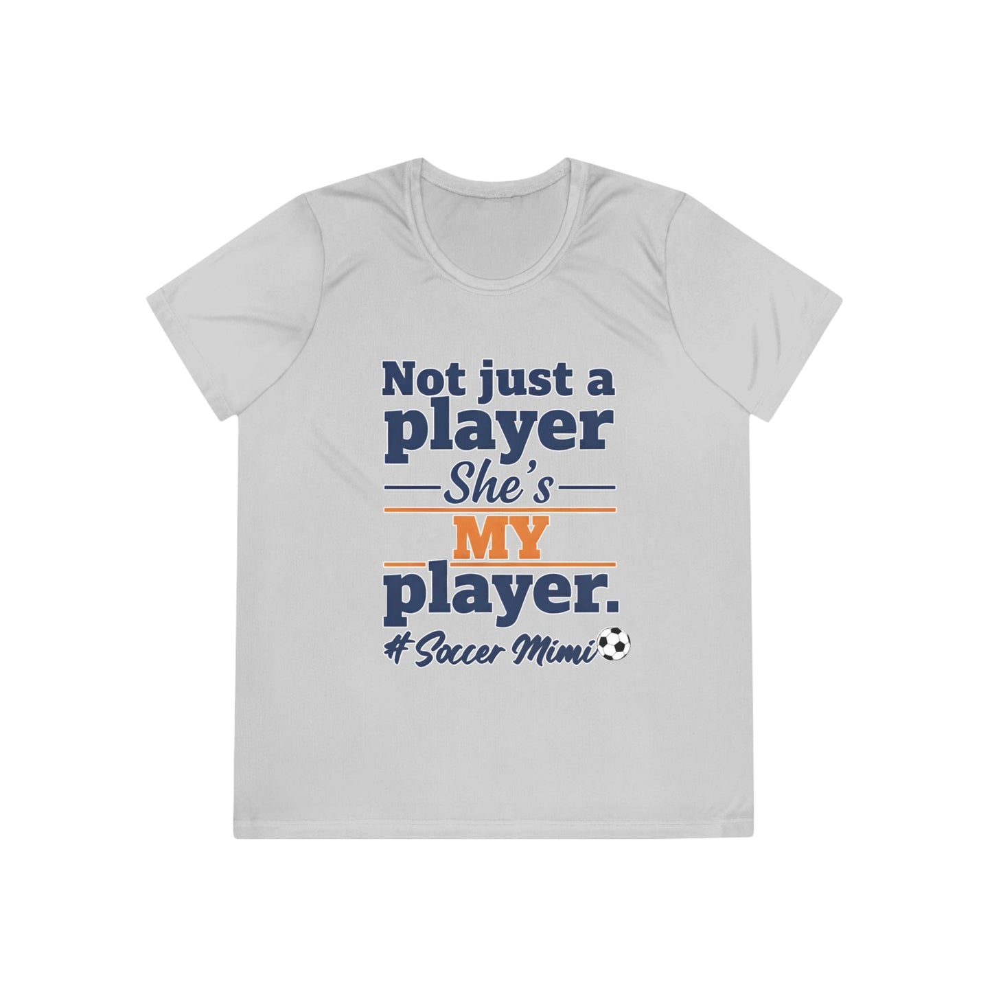 #Soccer Mimi Ladies Moisture Wicking Tee