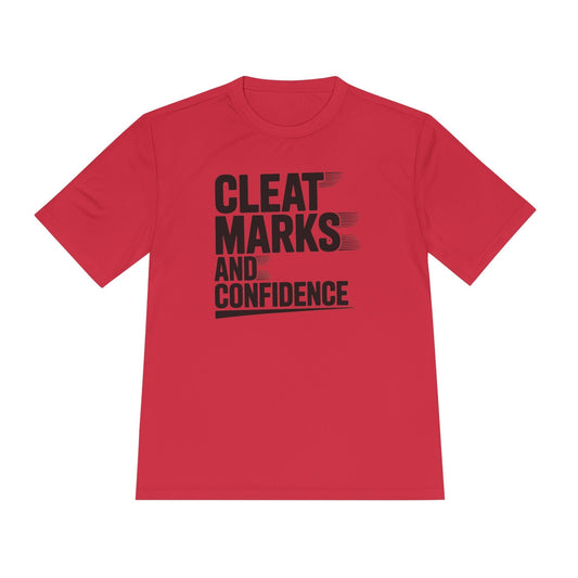 Cleat Marks And Confidence Unisex Moisture Wicking Tee