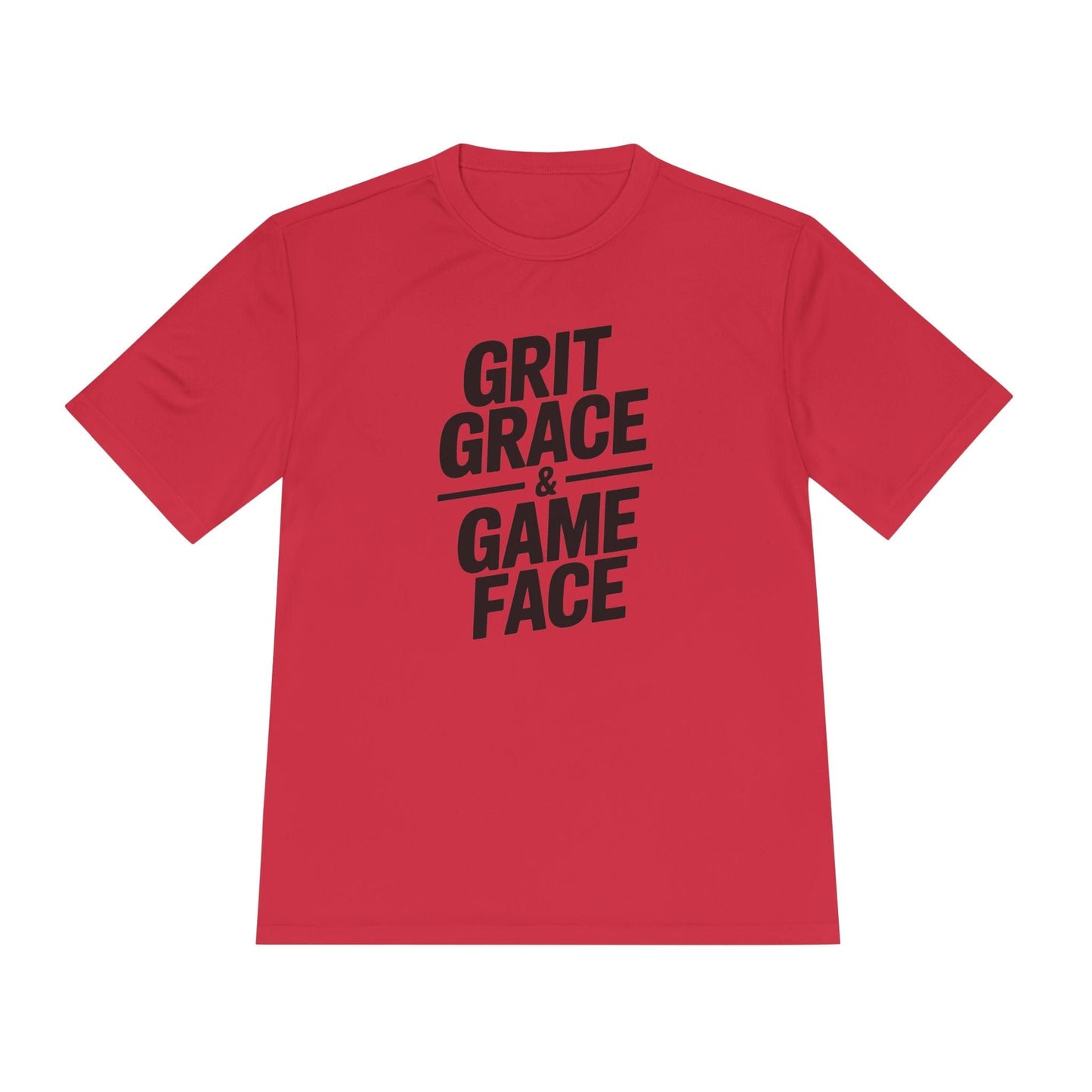 Grit, Grace, And Game Face Unisex Moisture Wicking Tee