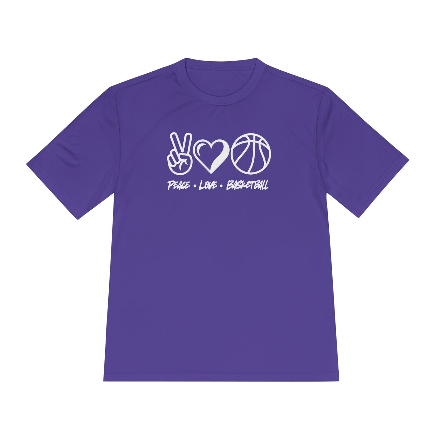 Peace • Love • Basketball Unisex Moisture Wicking Tee