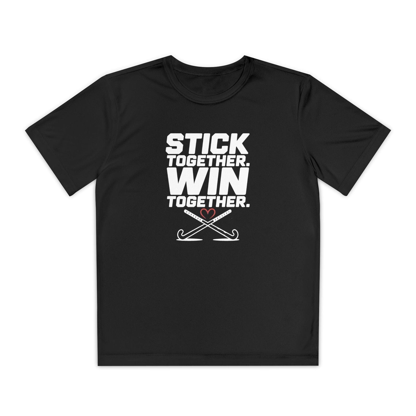 Stick Together. Win Together  Youth Moisture Wicking Tee
