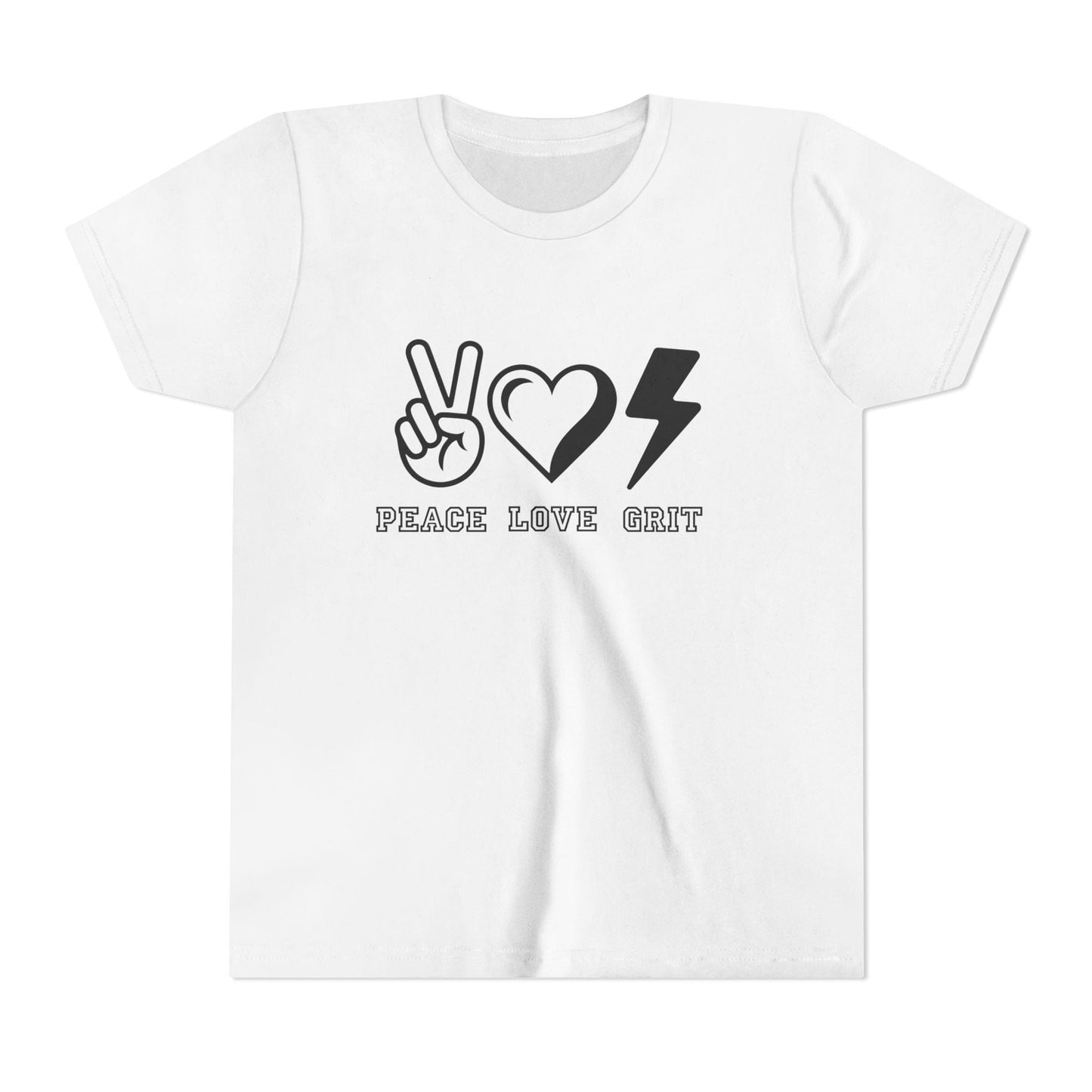 Peace, Love, Grit Youth Short Sleeve Tee