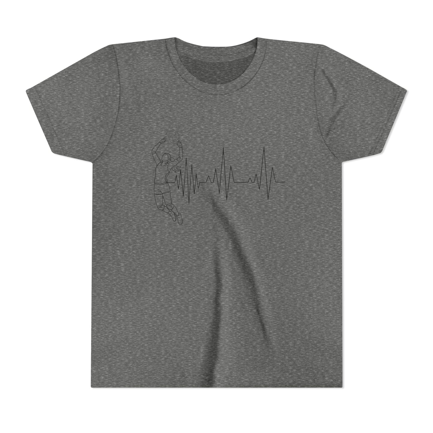 Volleyball Heartbeat Youth Short Sleeve Tee