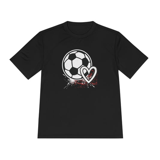 Soccer Is Her Heartbeat  Unisex Moisture Wicking Tee