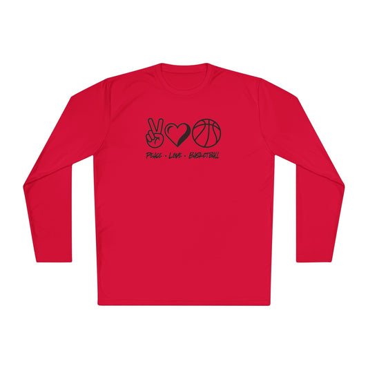 Peace • Love • Basketball  Lightweight Long Sleeve Tee