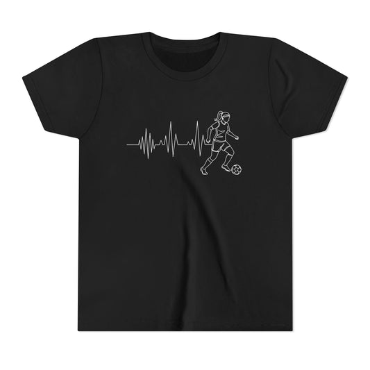 Soccer Heartbeat Youth Short Sleeve Tee