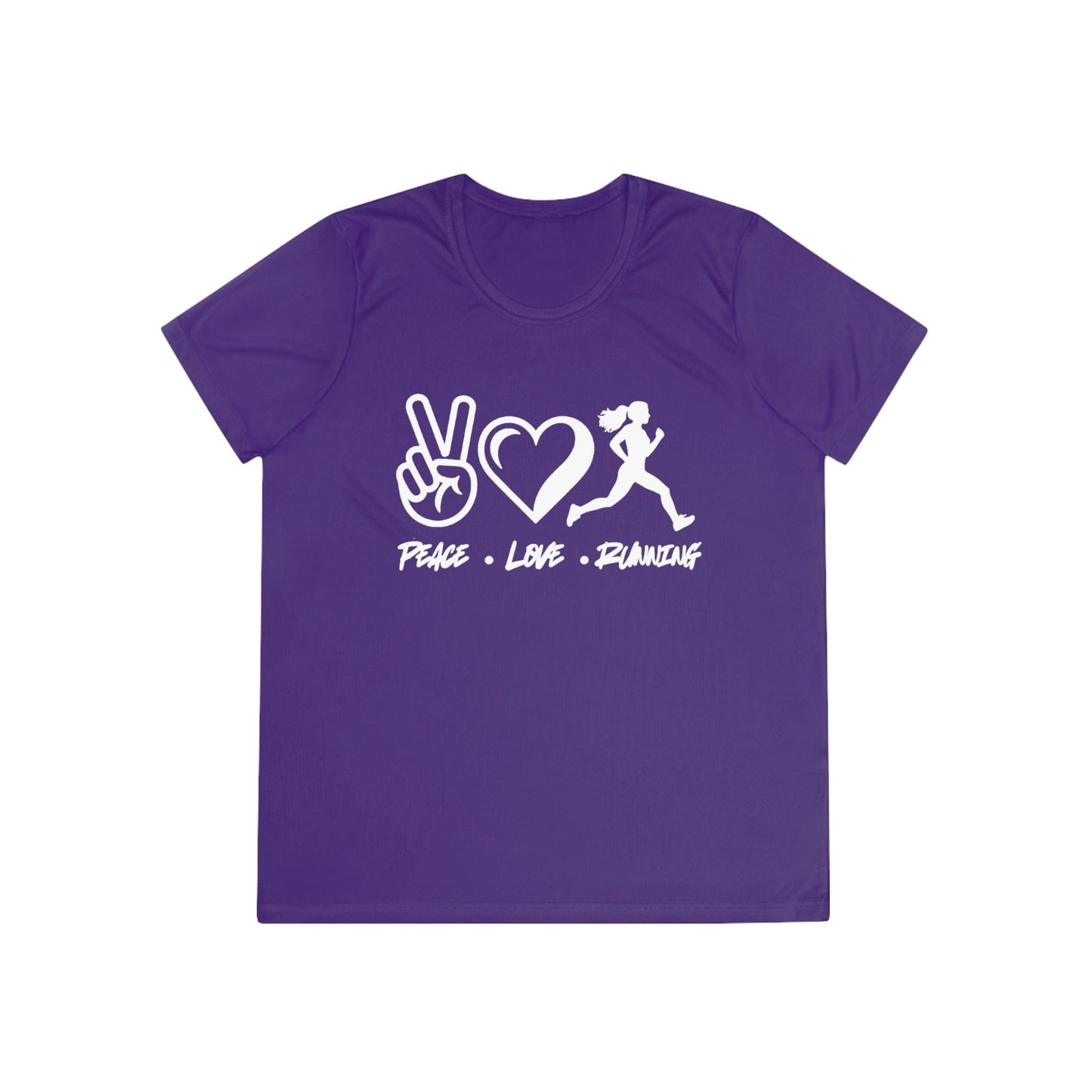 Peace • Love • Running Ladies Moisture Wicking Tee