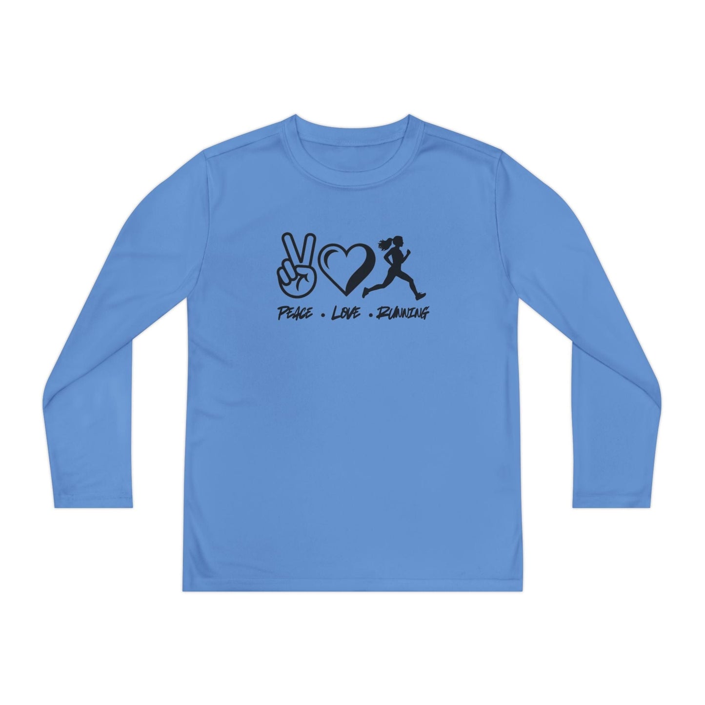 Peace • Love • Running Youth Long Sleeve Competitor Tee